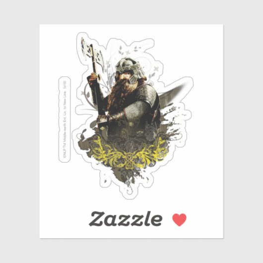 Sticker GIMLI™ With Ax Collage (Feuille)