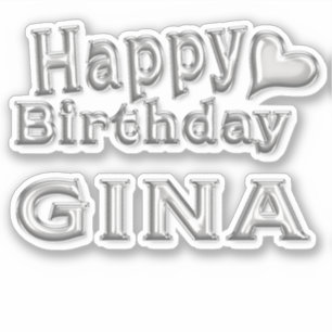 Sticker Gina Happy Birthday