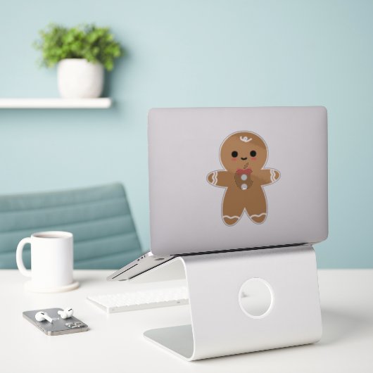 Sticker Ginger cookie (Ordinateur portable sur le bureau)