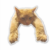 Sticker Ginger Lazy Cat, (Devant)