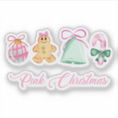 Sticker Gingerbread, Candy Cane & Pastel Ornaments (Devant)