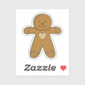 Sticker GingerBread Man Christmas Cookie (Feuille)