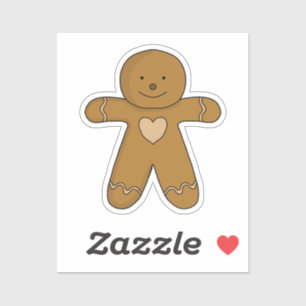 Sticker GingerBread Man Christmas Cookie