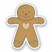 Sticker GingerBread Man Christmas Cookie (Recto)