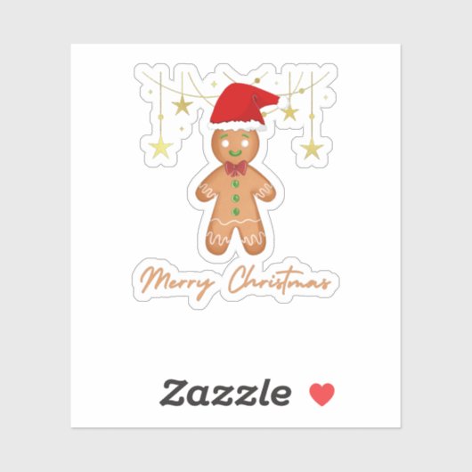 Sticker Gingerbread Salutations Noël (Feuille)