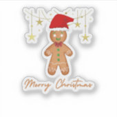 Sticker Gingerbread Salutations Noël (Devant)
