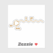 Sticker Gingerol Molecule formule chimique (Feuille)