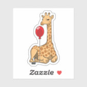 Sticker Girafe balloon (Feuille)