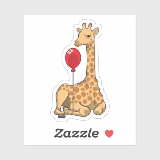 Sticker Girafe balloon (Feuille)