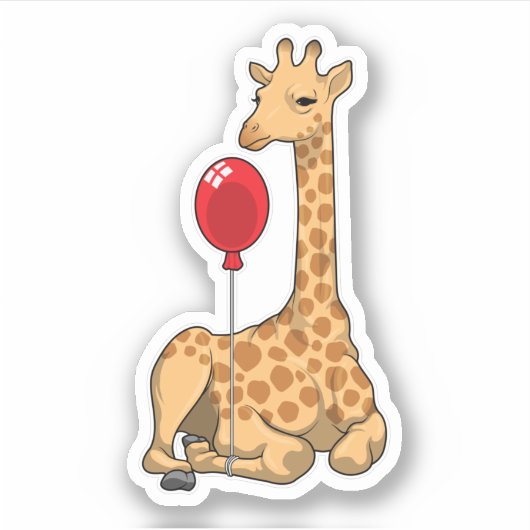 Sticker Girafe balloon (Devant)