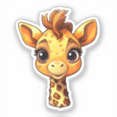 Sticker girafe de dessin animé (Recto)