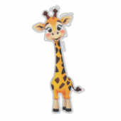 Sticker Girafe de dessin animé mignon (Devant)