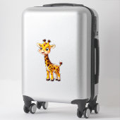 Sticker Girafe de dessin animé mignon (Sur valise)