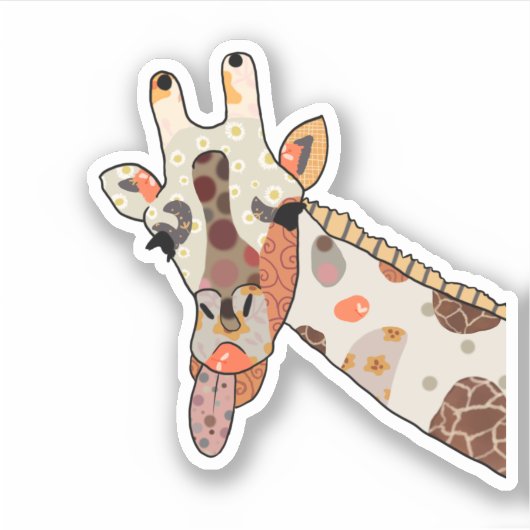 Sticker Girafe de Patchwork (Devant)