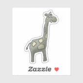Sticker girafe de Zombie (Feuille)