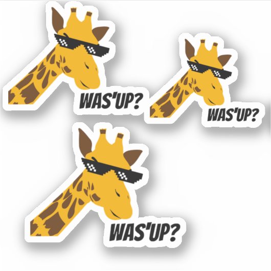 Sticker girafe disant (Devant)