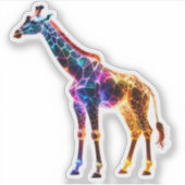 Sticker Girafe Verre Coloré (Devant)
