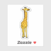 Sticker Girafe with Daisy (Feuille)