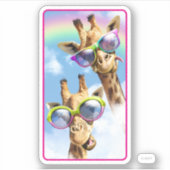 Sticker Girafes Avec Lunettes De Soleil (Devant)