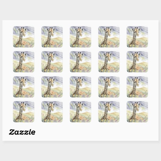 Sticker Giraffe (Feuille)
