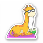 Sticker Giraffe à la noix de coco (Devant)