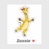 Sticker Giraffe au ruban (Feuille)