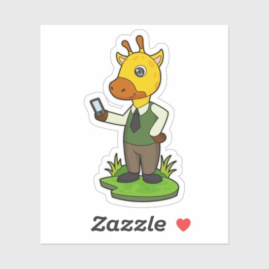 Sticker Giraffe avec mobile (Feuille)