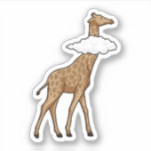 Sticker Giraffe avec nuage (Devant)