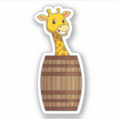Sticker Giraffe avec tonneau (Devant)