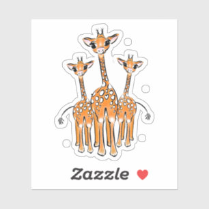 Sticker Giraffe Bébé mignonne, animaux de safari