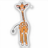 Sticker Giraffe Bébé mignonne, animaux de safari (Devant)