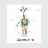Sticker Giraffe de vacances (Feuille)