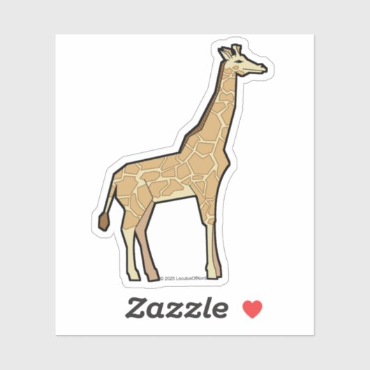 Sticker Giraffe géométrique (Feuille)