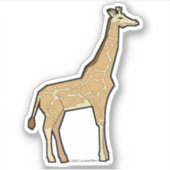 Sticker Giraffe géométrique (Devant)