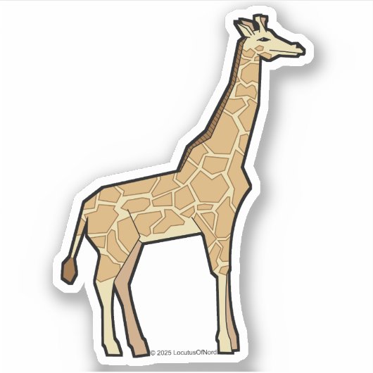 Sticker Giraffe géométrique (Devant)