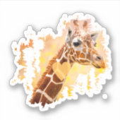 Sticker Giraffe, Giraffe Gift, Giraffe Lover Gift, (Devant)