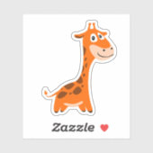 Sticker Giraffe personnalisée (Feuille)