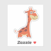 Sticker Giraffe personnalisée (Feuille)