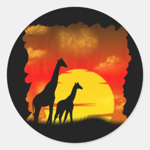 Sticker Giraffe sauvage