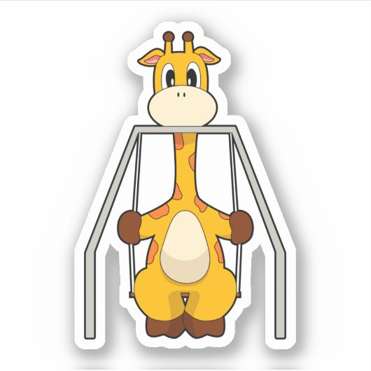 Sticker Giraffe Swing (Devant)