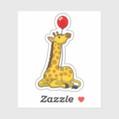 Sticker Giraffe with Balloon (Feuille)