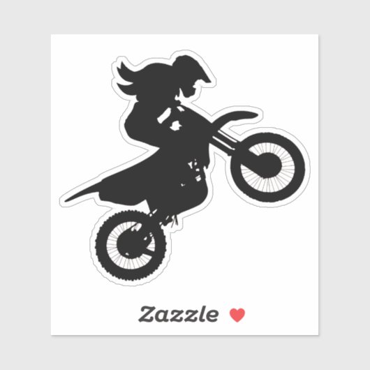 Sticker Girl Dirt Bike (Feuille)