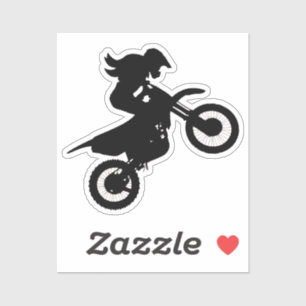 Sticker Girl Dirt Bike