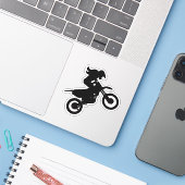 Sticker Girl Dirt Bike (Ordinateur portable avec iPhone)
