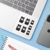 Sticker Girl Drawing (Ordinateur portable avec iPhone)