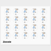 Sticker Girl In Blue Ice Skater (Feuille)