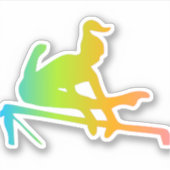 Sticker Girls Rainbow Gymnastique Non neven Bars (Devant)