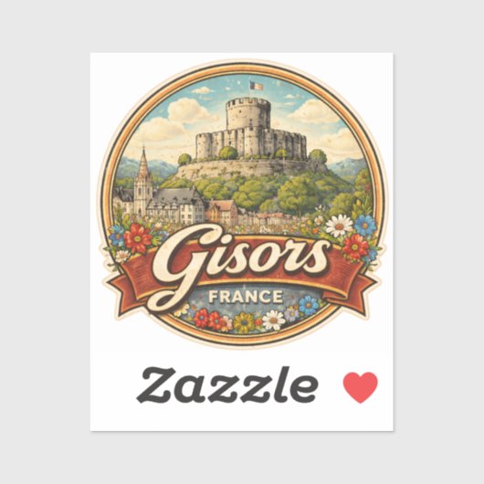 Sticker Gisors France (Feuille)