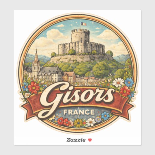 Sticker Gisors France (Feuille)