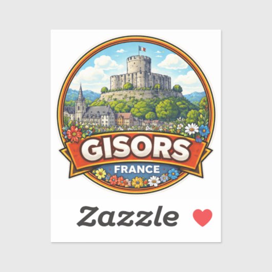 Sticker Gisors France (Feuille)